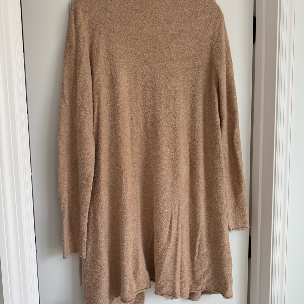 NWT Barefoot Dreams Tan Long Cardigan Sweater, Sz XL - Picture 5 of 6